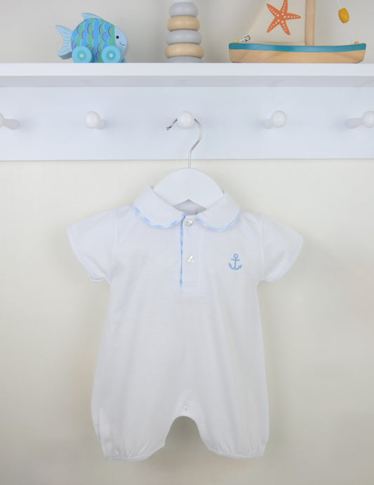 Cove Romper White/Blue