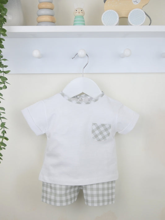 Flynn Shorts Suit White/Sage