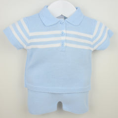 Mateo Shorts Suit  Blue/White