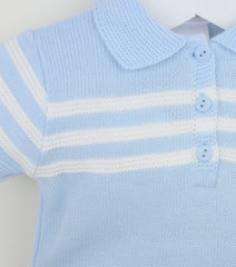 Mateo Shorts Suit  Blue/White