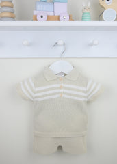 Mateo Shorts Suit  Natural/White
