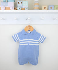 Mateo Romper Suit Dusky Blue