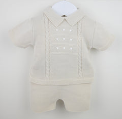Thomas Shorts Suit Natural/White