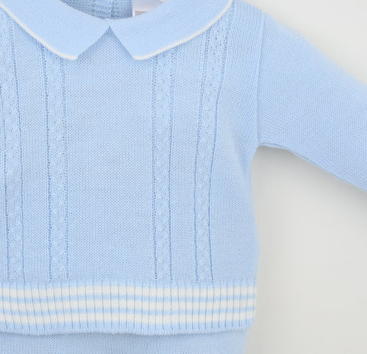 Mario Trouser Suit Blue