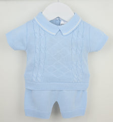 Luca Shorts Suit Blue