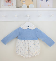 Rocking Horse Romper Dusky Blue