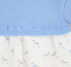 Rocking Horse Romper Dusky Blue