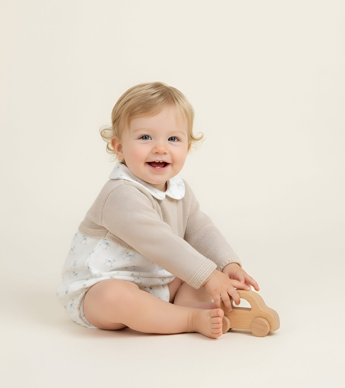 Rocking Horse Romper Natural