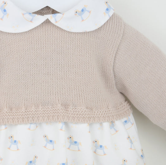 Rocking Horse Romper Natural