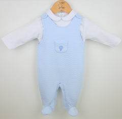 Pascal Dungaree Suit Blue/White