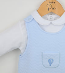 Pascal Dungaree Suit Blue/White