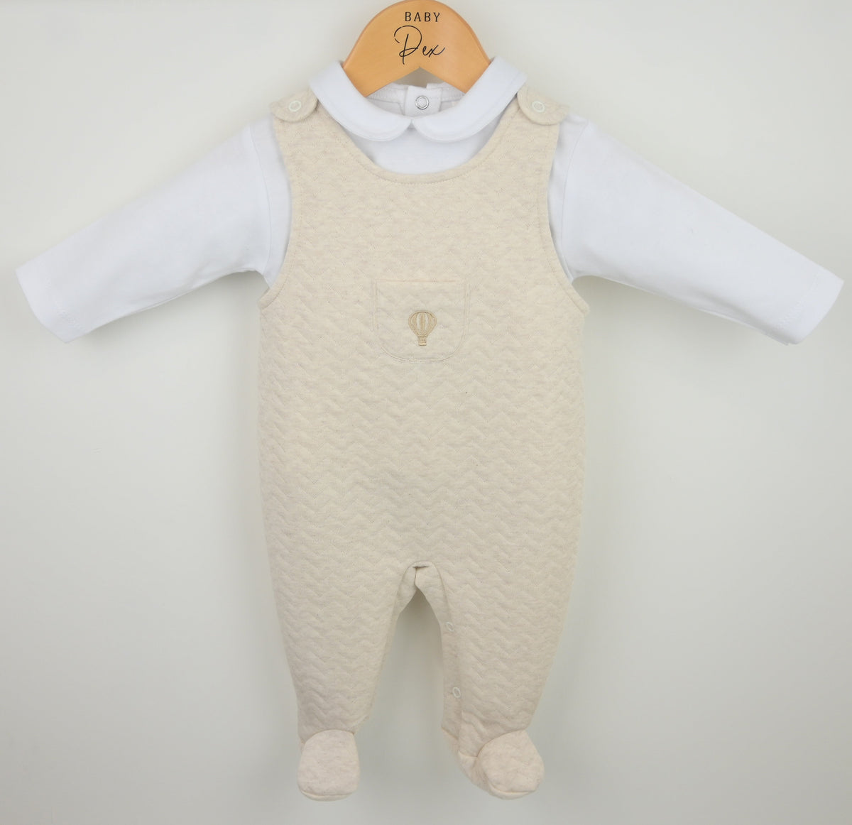 Pascal Dungaree Suit Natural/White