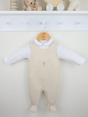 Pascal Dungaree Suit Natural/White