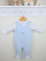 Pascal Dungaree Suit Blue/White