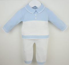 Parker Trouser Suit Blue/White