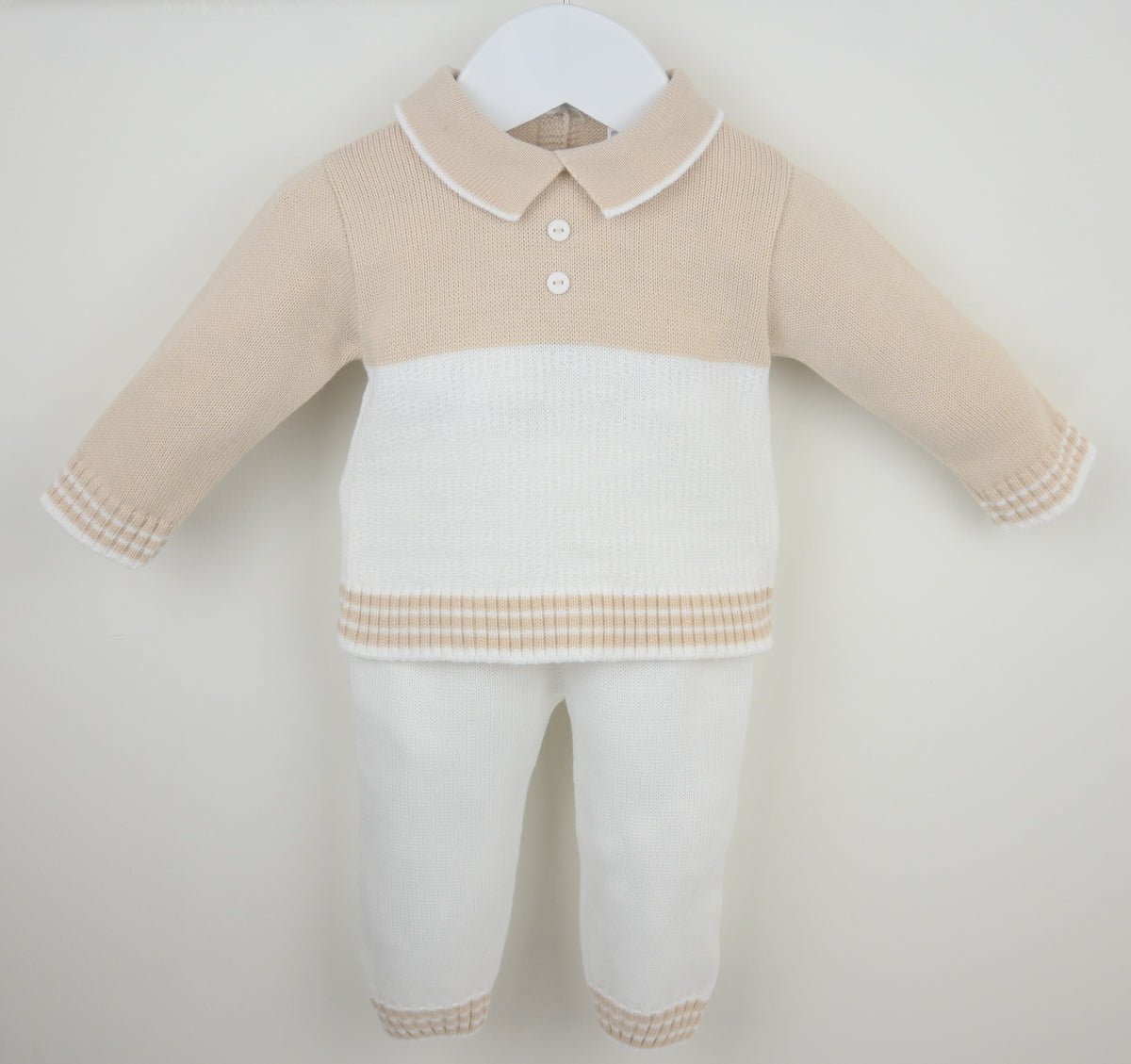 Parker Trouser Suit Natural/White