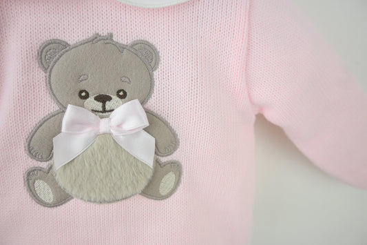 Girls Teddy Suit Pink