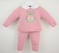 Girls Teddy Suit Dusky Pink