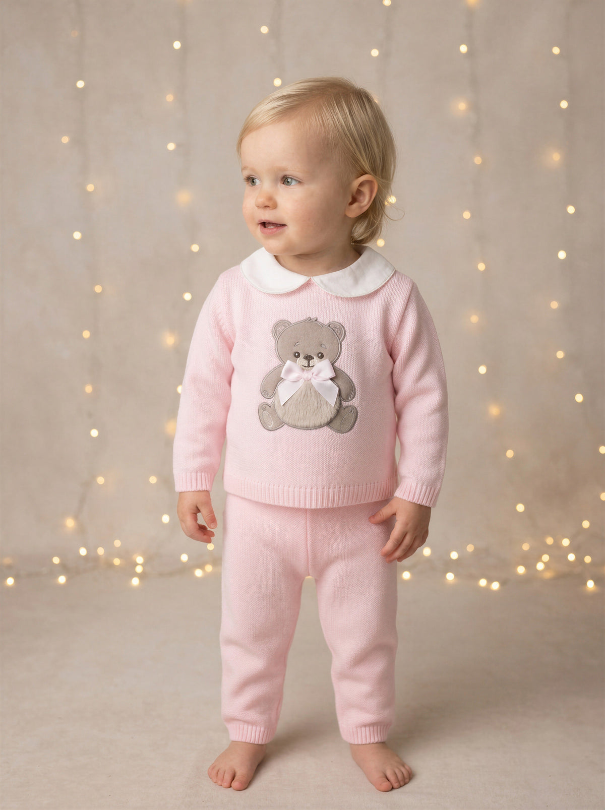 Girls Teddy Suit Pink