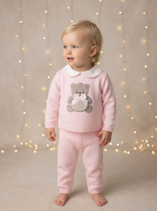 Girls Teddy Suit Pink