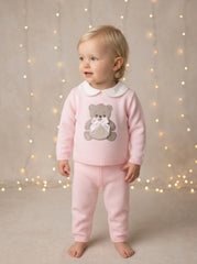 Girls Teddy Suit Pink