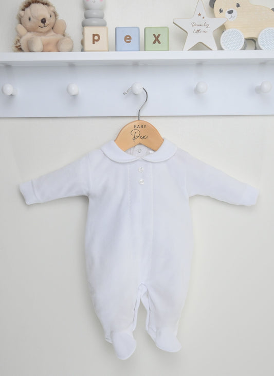 Classic Baby Sleepsuit White