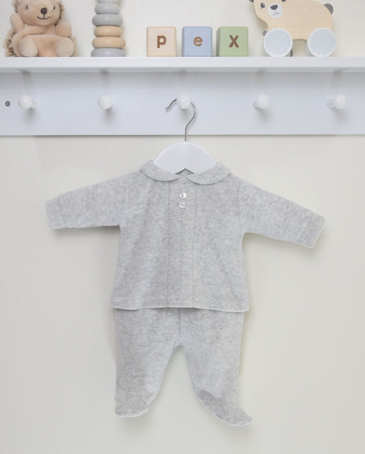 Classic Baby Pyjamas Silver Grey
