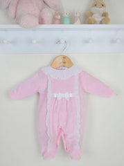 Victoria Baby Sleepsuit Pink