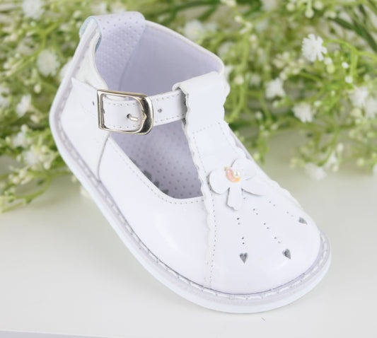 Bianca First Walking Shoe White Patent