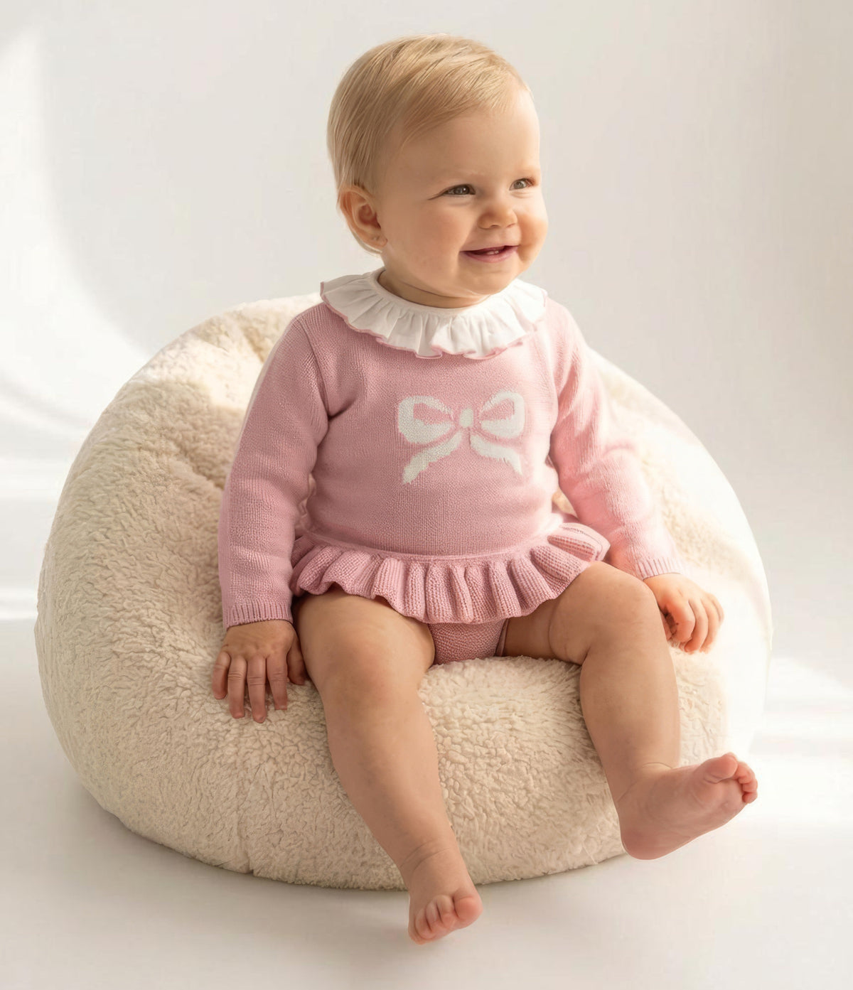 Bow Pants Suit Dusky Pink