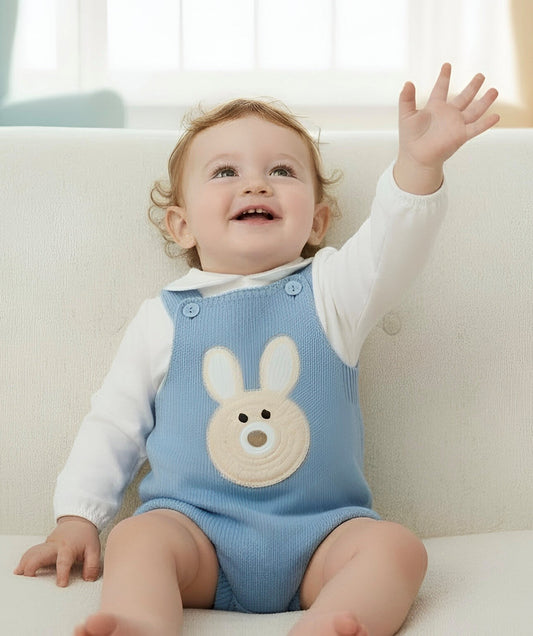 Boys Bunny Outfit Dusky Blue