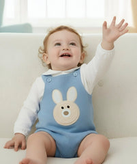 Boys Bunny Outfit Dusky Blue