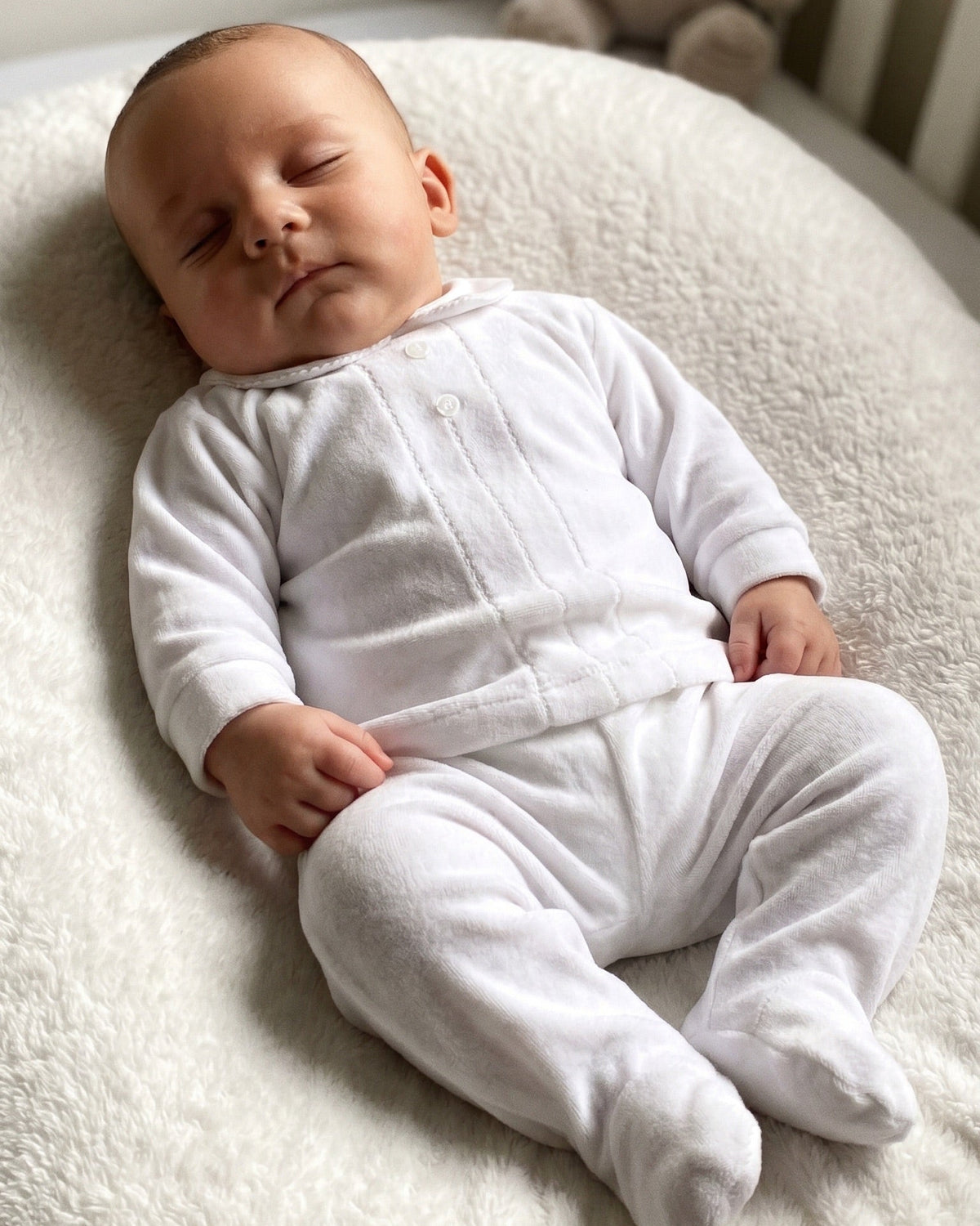Classic Baby Pyjamas White