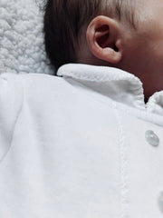 Classic Baby Sleepsuit White - Daydream Babywear