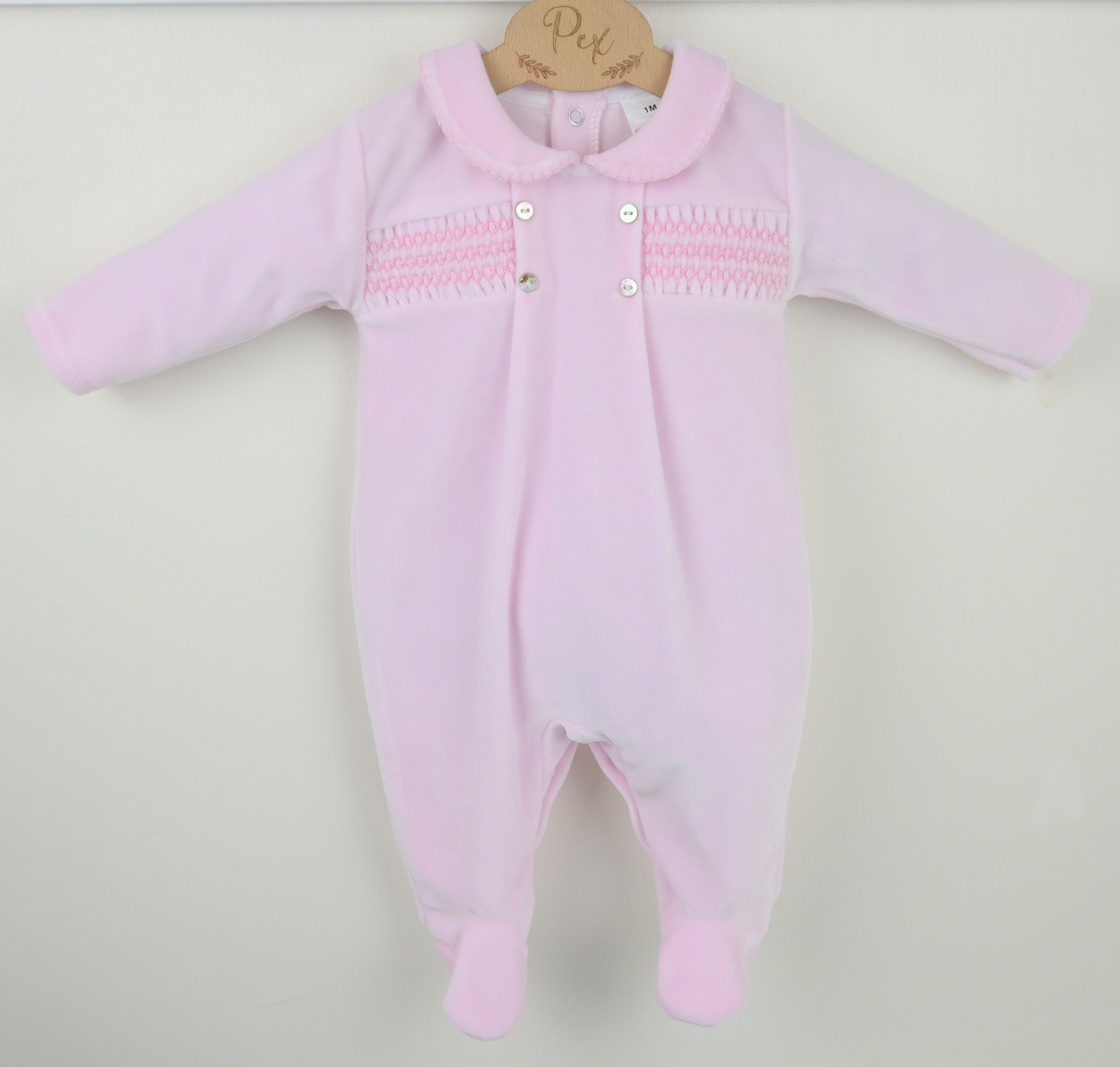 Heirloom Sleepsuit Pink - Daydream Babywear