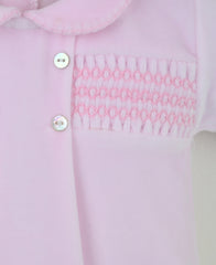Heirloom Sleepsuit Pink - Daydream Babywear