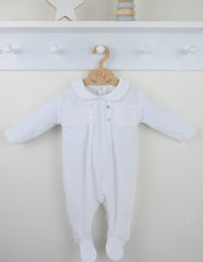 Heirloom Sleepsuit White - Daydream Babywear