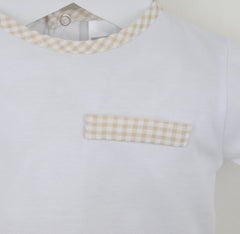 Gingham Shorts Suit Natural