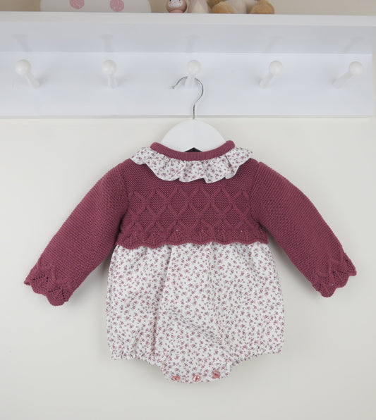 Leah Romper Raspberry