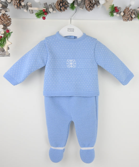 Snowflake Suit Dusky Blue
