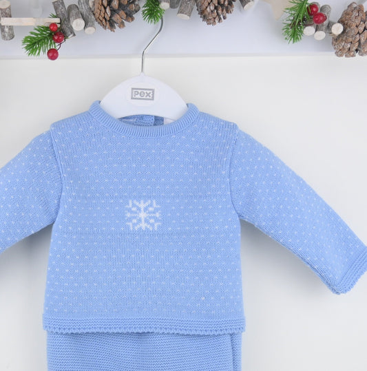 Snowflake Suit Dusky Blue