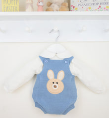 Boys Bunny Outfit Dusky Blue
