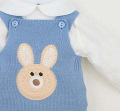 Boys Bunny Outfit Dusky Blue