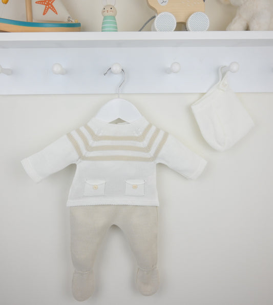 Julius 3 Piece Suit White/Natural