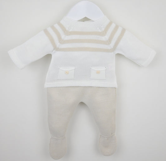 Julius 3 Piece Suit White/Natural