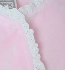 Lace Edged Sleepsuit Pink - Daydream Babywear