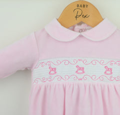 Rocking Horse Sleepsuit Pink