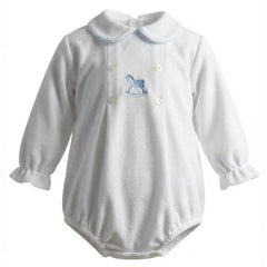 George Baby Romper White/Blue
