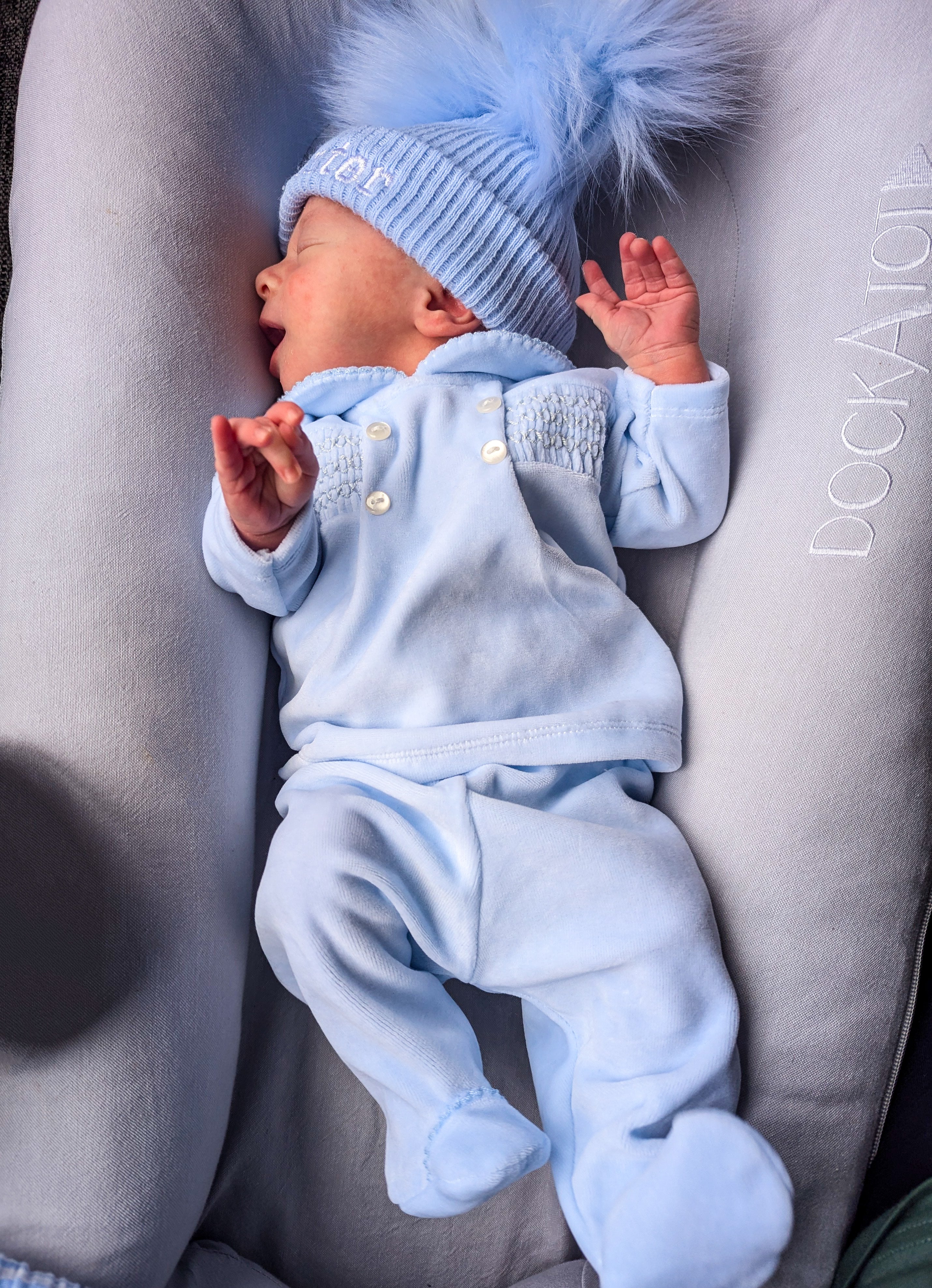 Heirloom Baby Pyjamas Blue - Daydream Babywear