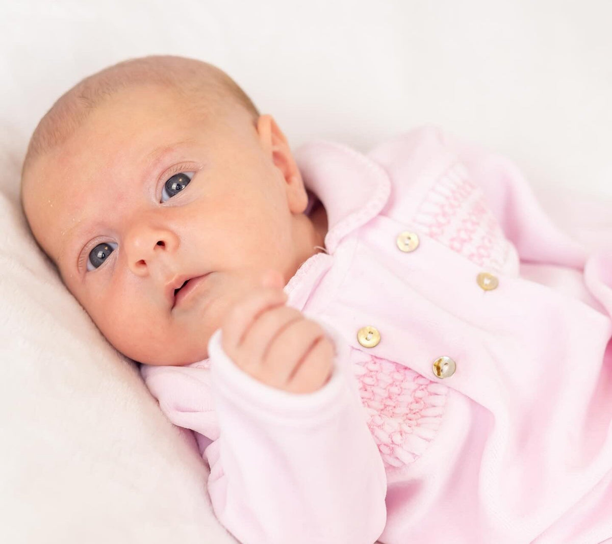 Heirloom Sleepsuit Pink - Daydream Babywear